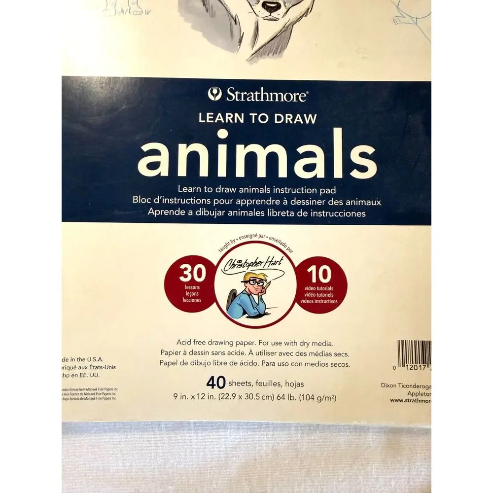 NWOT Artists Learn How to Draw Animals Spiral Book